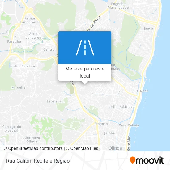 Rua Calibri mapa