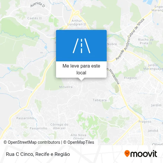 Rua C Cinco mapa