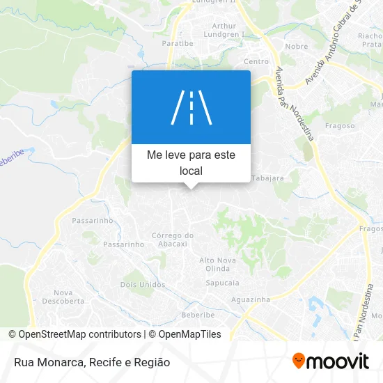 Rua Monarca mapa