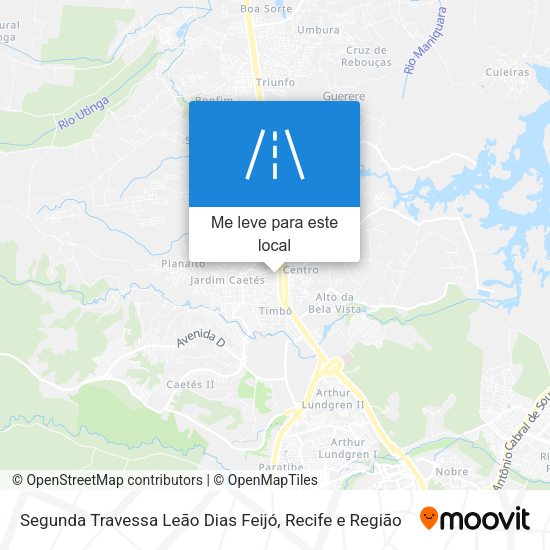Segunda Travessa Leão Dias Feijó mapa