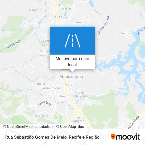 Rua Sebastião Gomes De Melo mapa