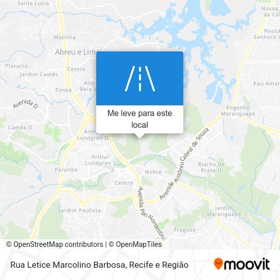 Rua Letice Marcolino Barbosa mapa