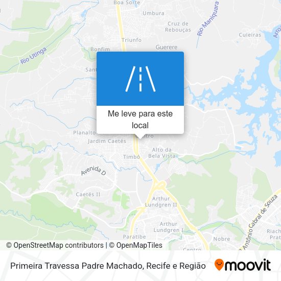 Primeira Travessa Padre Machado mapa