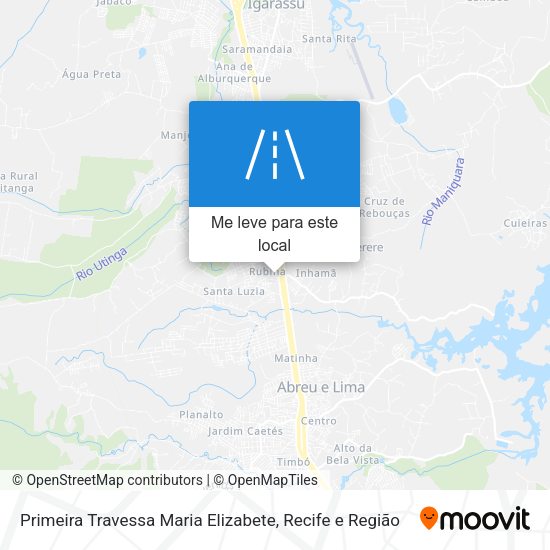 Primeira Travessa Maria Elizabete mapa