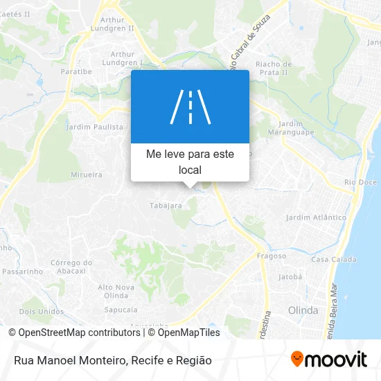 Rua Manoel Monteiro mapa