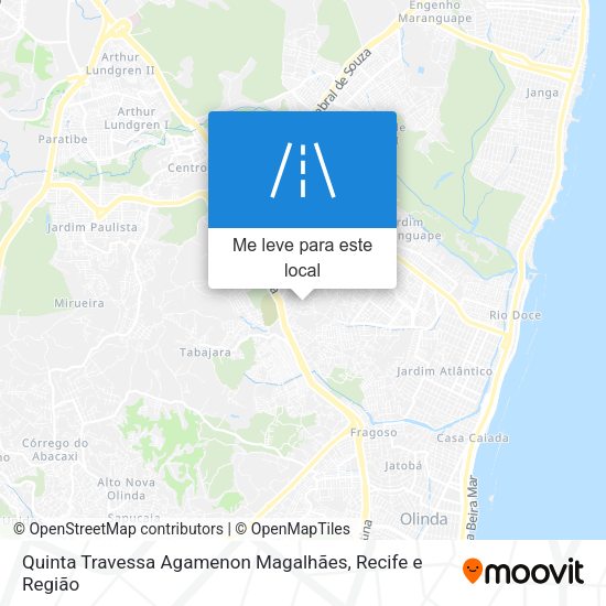 Quinta Travessa Agamenon Magalhães mapa