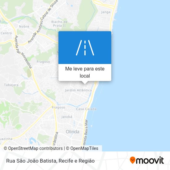 Rua São João Batista mapa