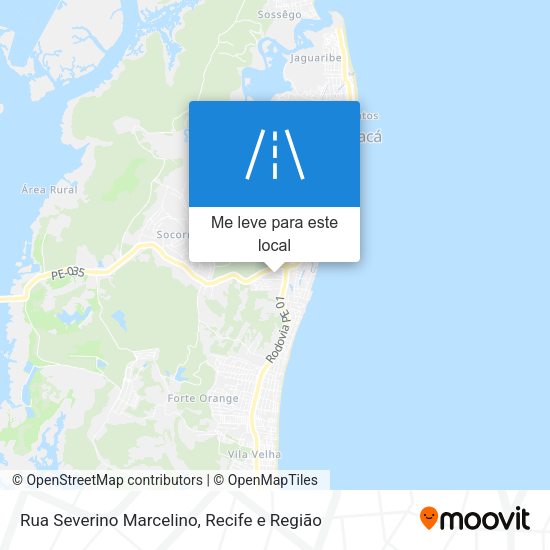 Rua Severino Marcelino mapa