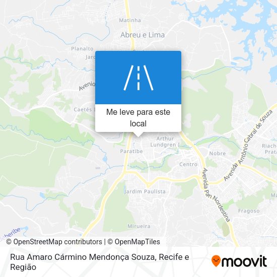 Rua Amaro Cármino Mendonça Souza mapa