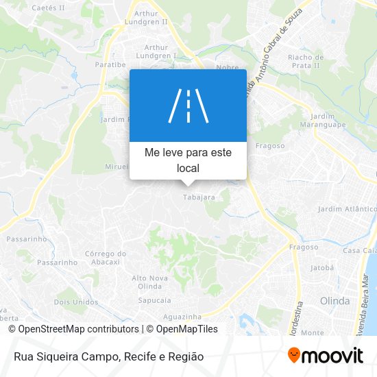 Rua Siqueira Campo mapa