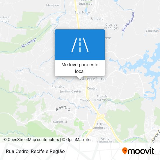 Rua Cedro mapa