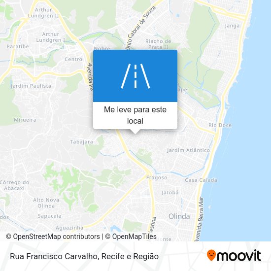 Rua Francisco Carvalho mapa