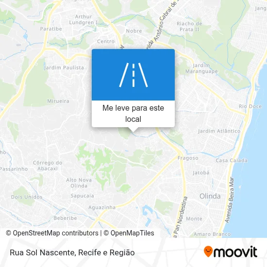 Rua Sol Nascente mapa