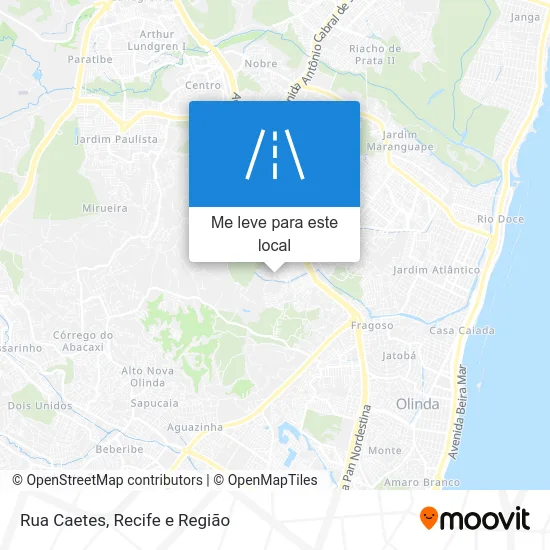 Rua Caetes mapa