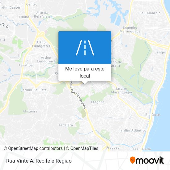 Rua Vinte A mapa