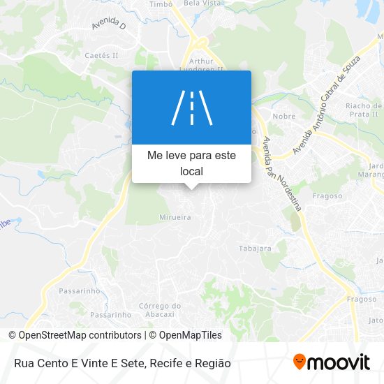 Rua Cento E Vinte E Sete mapa