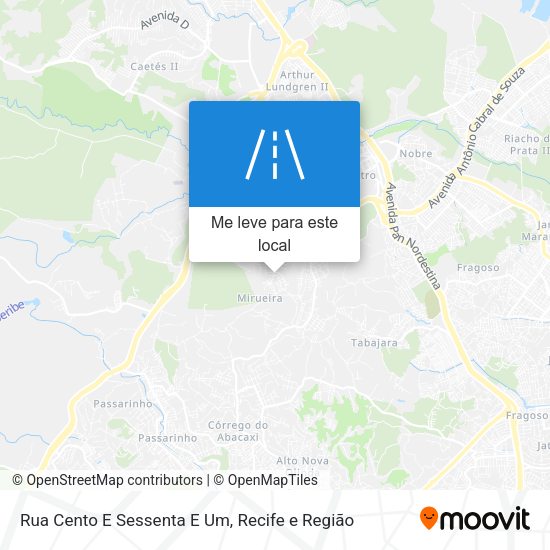 Rua Cento E Sessenta E Um mapa