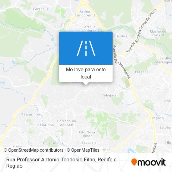 Rua Professor Antonio Teodosio Filho mapa