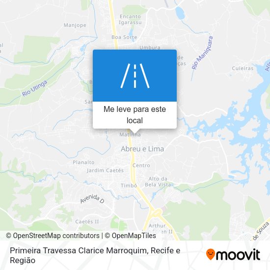 Primeira Travessa Clarice Marroquim mapa