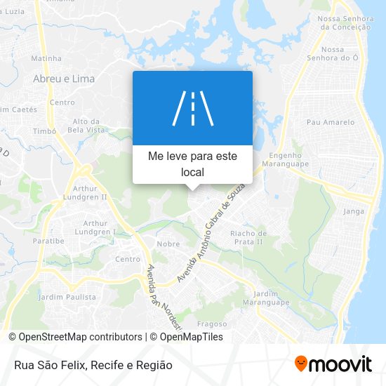 Rua São Felix mapa