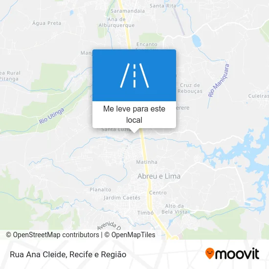 Rua Ana Cleide mapa