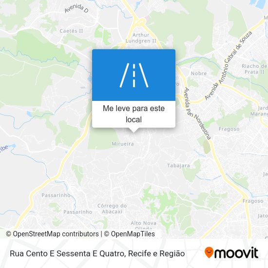 Rua Cento E Sessenta E Quatro mapa
