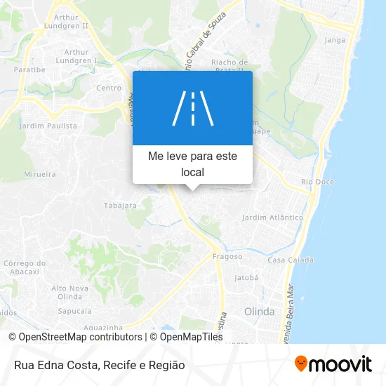 Rua Edna Costa mapa