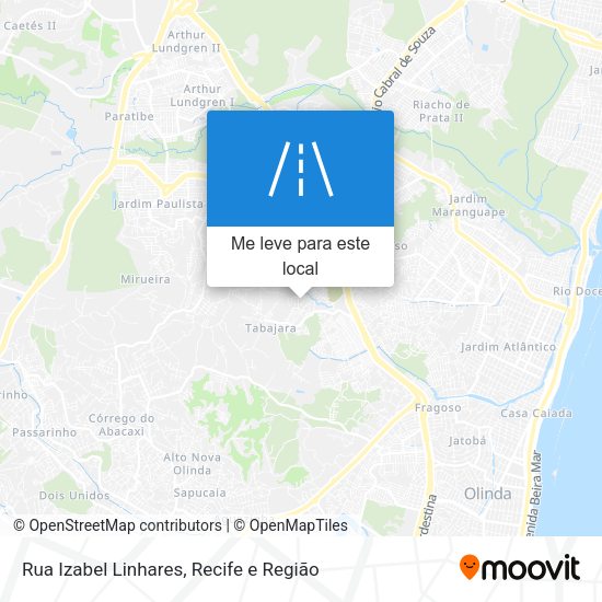 Rua Izabel Linhares mapa