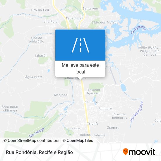 Rua Rondônia mapa