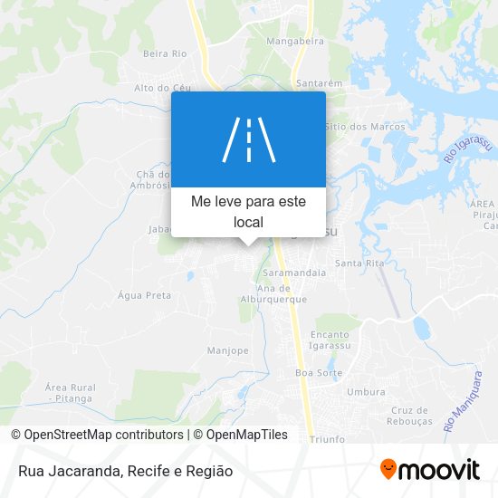 Rua Jacaranda mapa