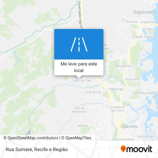 Rua Sumare mapa