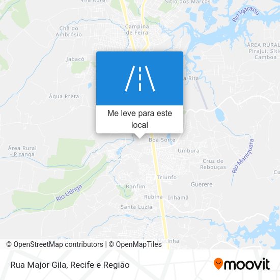 Rua Major Gila mapa