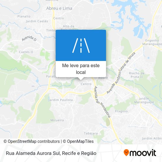 Rua Alameda Aurora Sul mapa