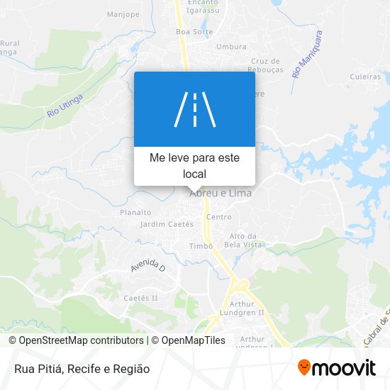 Rua Pitiá mapa