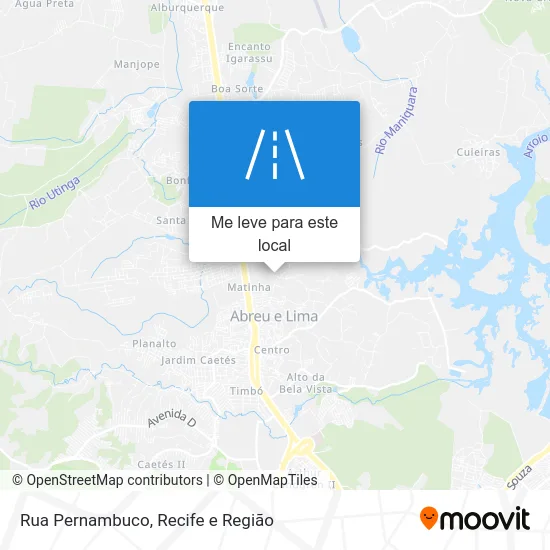 Rua Pernambuco mapa