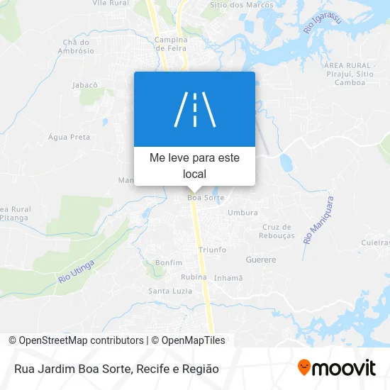 Rua Jardim Boa Sorte mapa