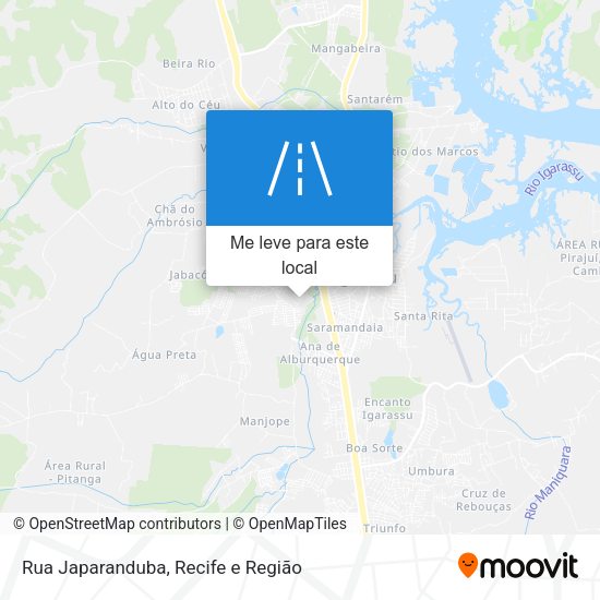 Rua Japaranduba mapa