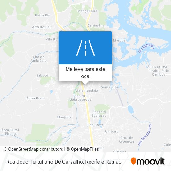 Rua João Tertuliano De Carvalho mapa