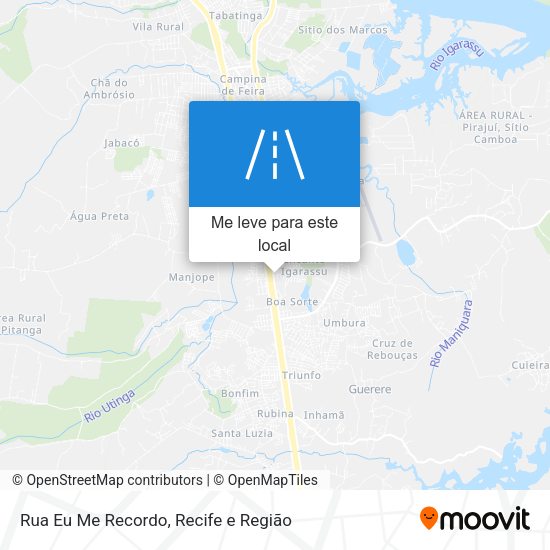 Rua Eu Me Recordo mapa
