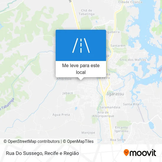 Rua Do Sussego mapa