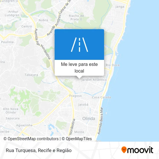 Rua Turquesa mapa