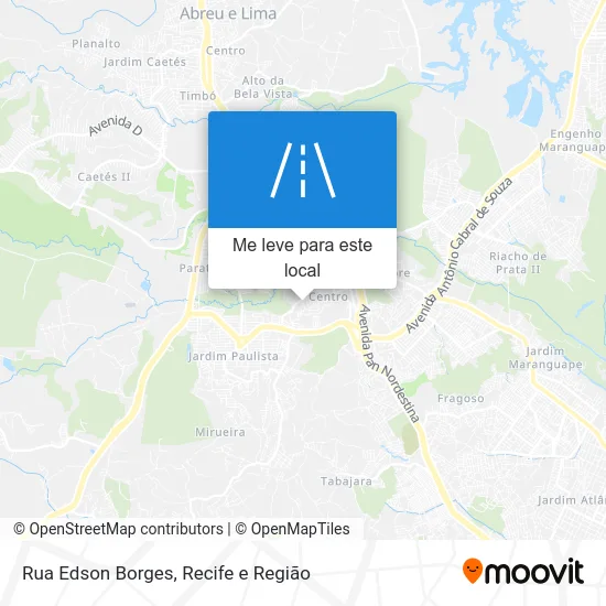Rua Edson Borges mapa