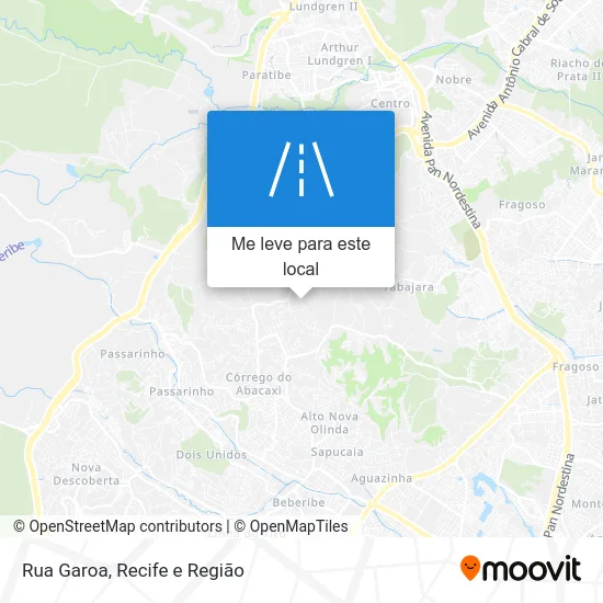 Rua Garoa mapa