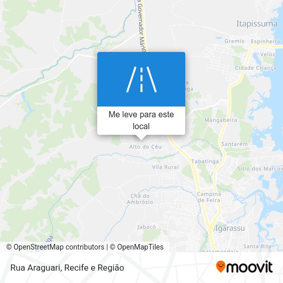 Rua Araguari mapa