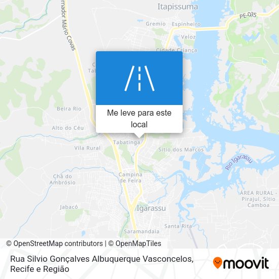 Rua Silvio Gonçalves Albuquerque Vasconcelos mapa