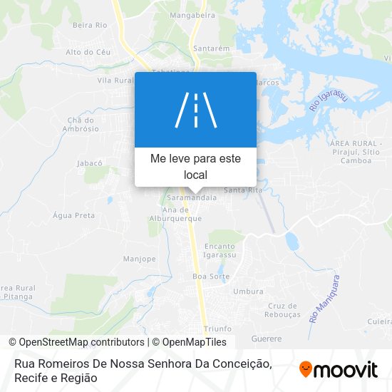 Rua Romeiros De Nossa Senhora Da Conceição mapa