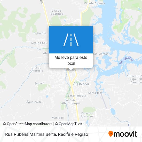 Rua Rubens Martins Berta mapa