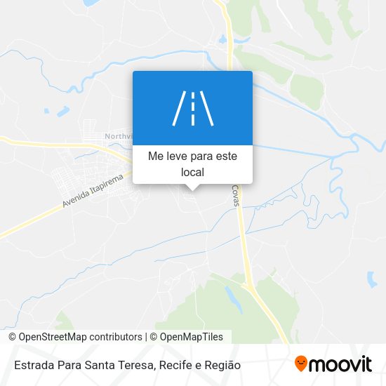 Estrada Para Santa Teresa mapa