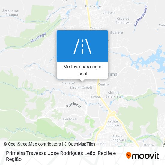Primeira Travessa José Rodrigues Leão mapa