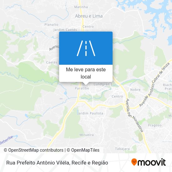 Rua Prefeito Antônio Viléla mapa